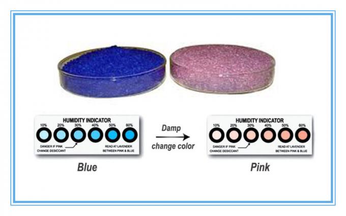 Industrial Indicating Silica Gel , Blue To Pink Silica Gel Indicator Crystals